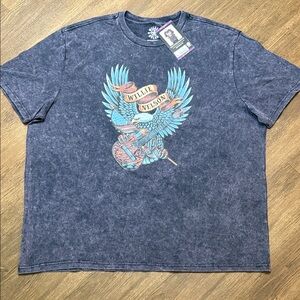 Willie Nelson Eagle Graphic Tee - Charcoal